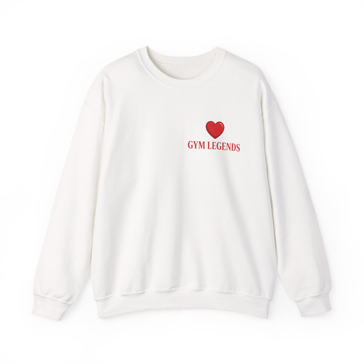 Gym Legends Crewneck Sweatshirt – Heart Logo Fitness Pullover