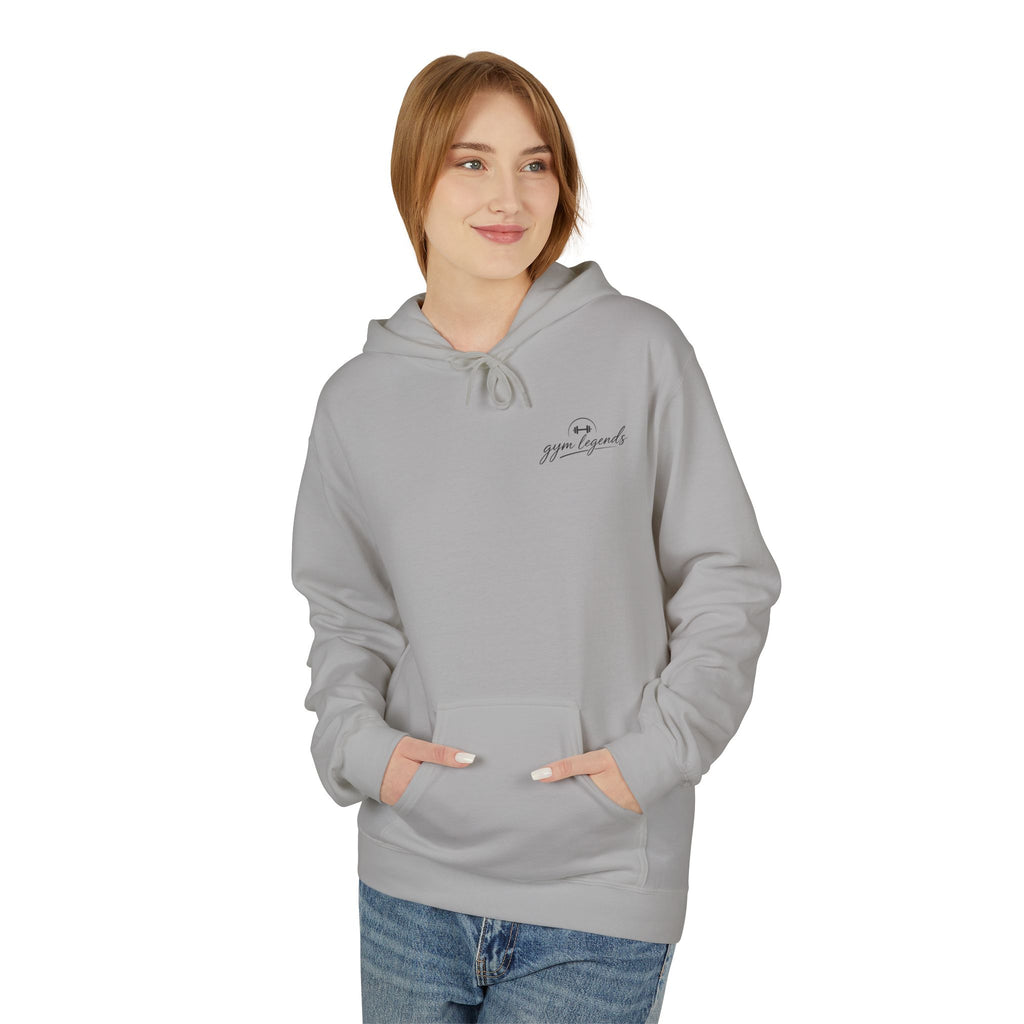 Minimal "grace & gratitude" Script Hoodie — Lightweight White Fleece