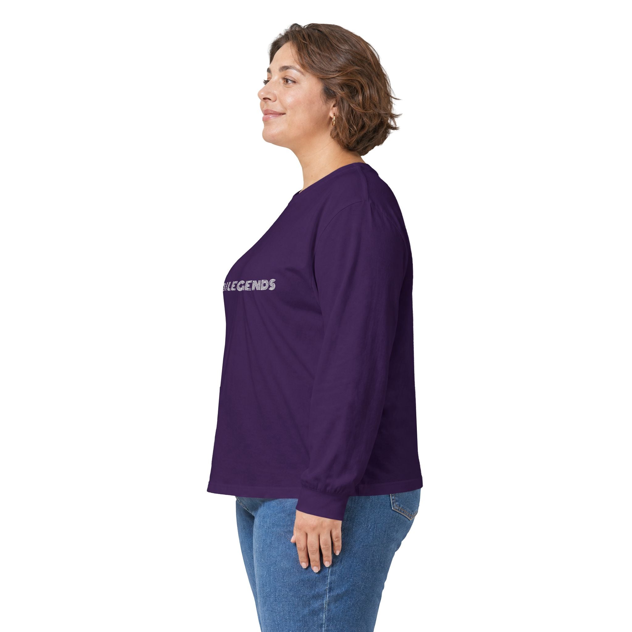 Gym Legends Long Sleeve Tee — Minimal Pink Logo Athletic Shirt