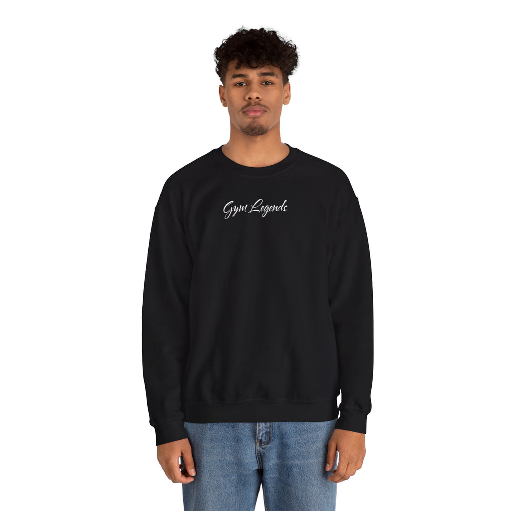 Gym Legend Crewneck Sweatshirt — Minimal Script Fitness Pullover