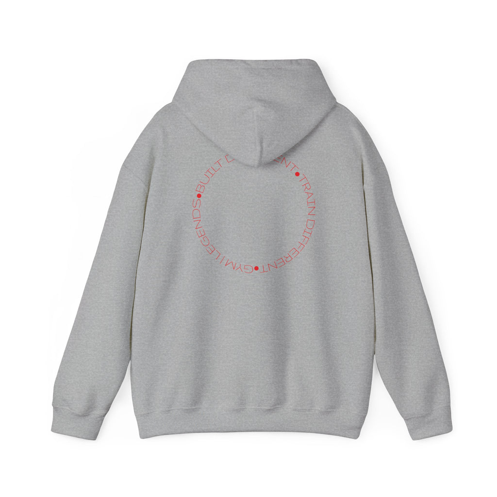 Gym Legends Hoodie — Minimal White 'Good Vibes' Circle Back Print