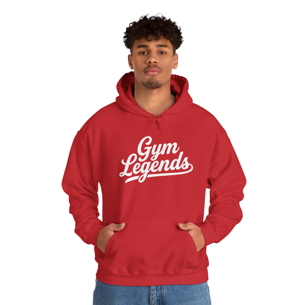 Gym Legends Hoodie — Retro Script Fitness Sweatshirt