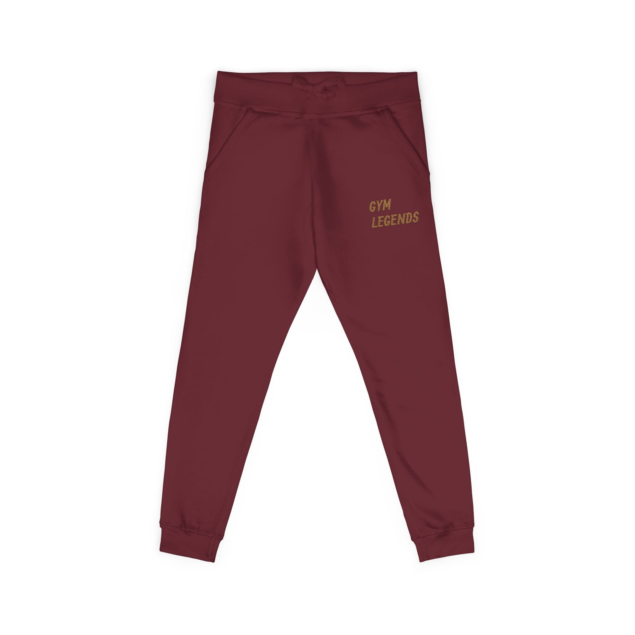 Embroidered "Gym Legend" Fleece Sweatpants — Cozy Athletic Joggers