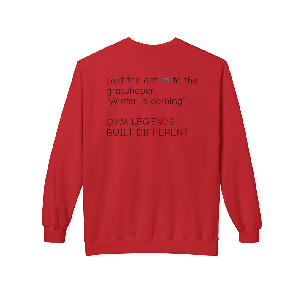 Gym Legends Crewneck Sweatshirt — "Gym Legends Built Different" Athletic Motivational Pullover