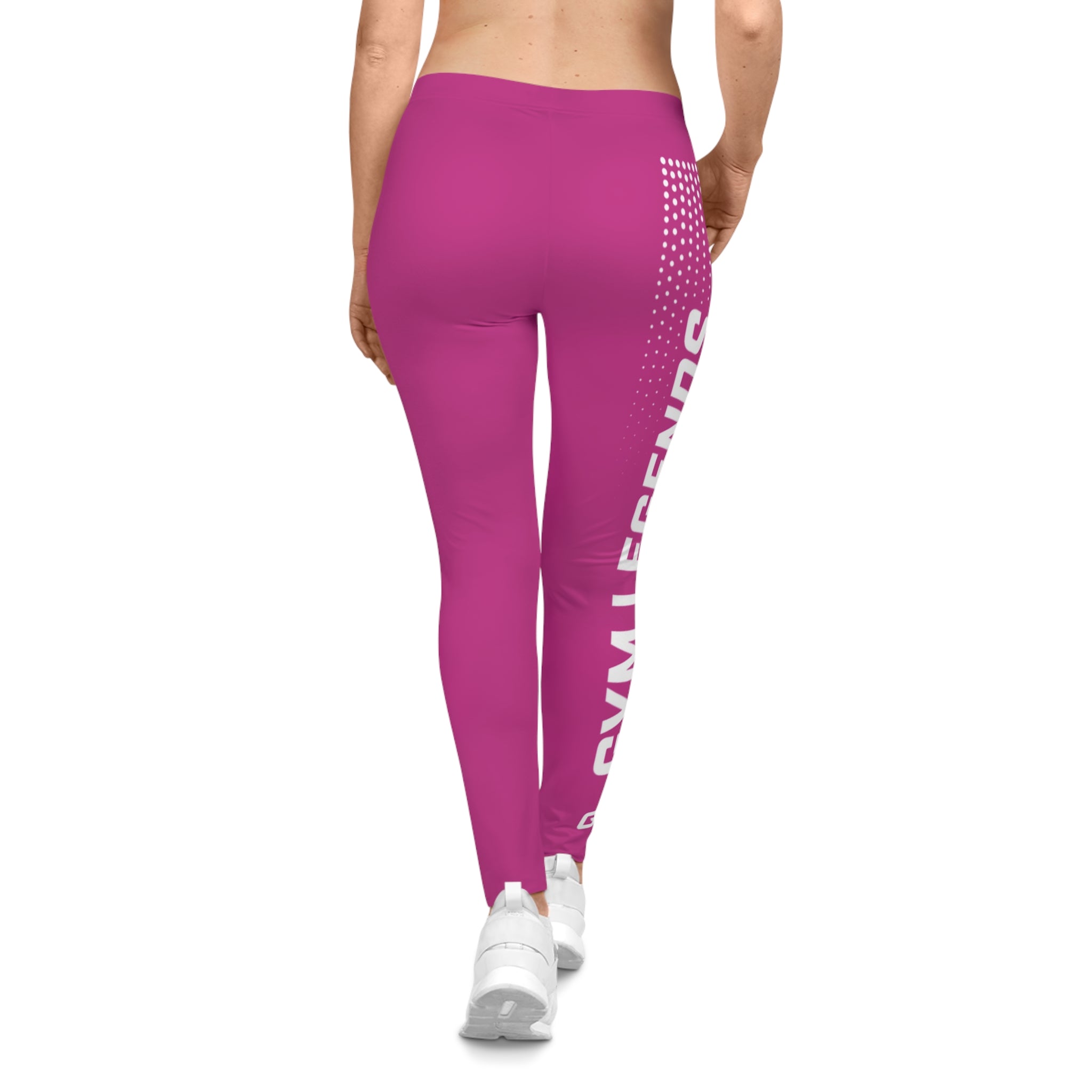 Gym Legends Women's Pink Athletic Leggings — Bold All-Over-Print Fitness Tights