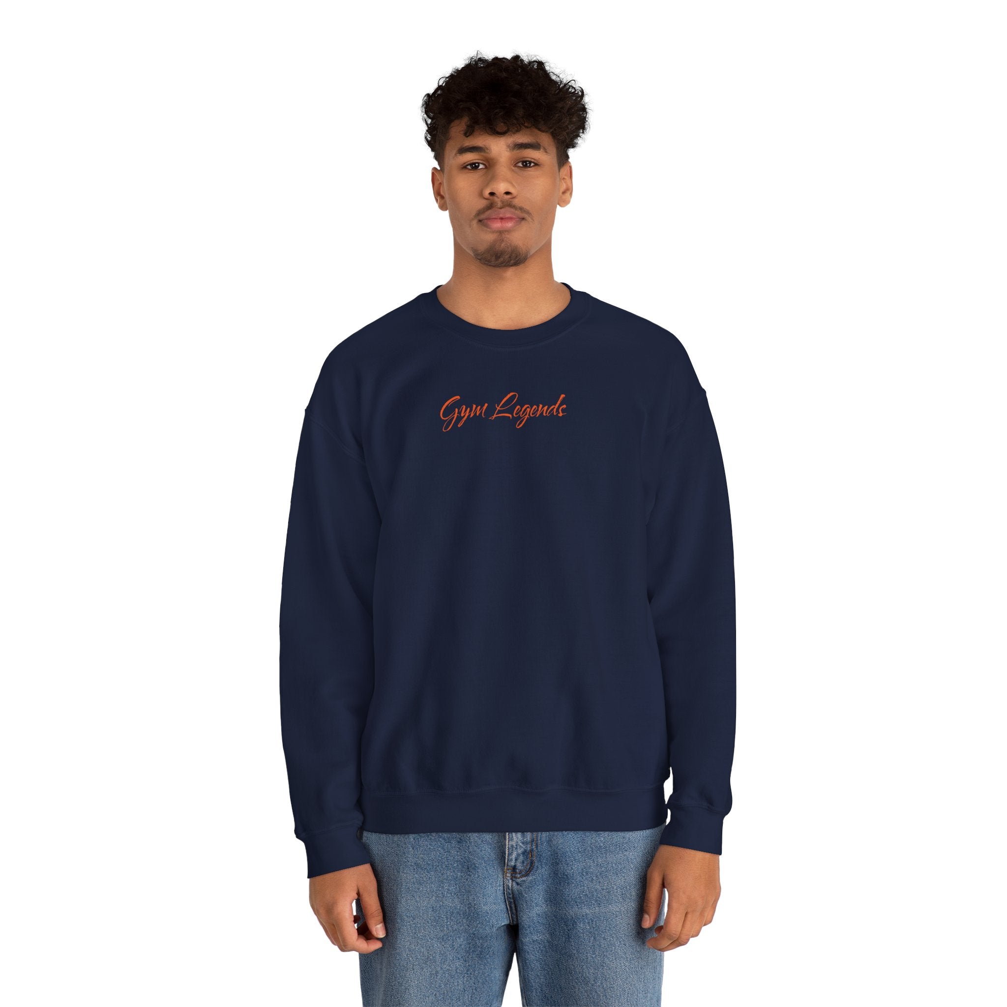 Gym Legend Crewneck Sweatshirt — Minimal Script Fitness Pullover