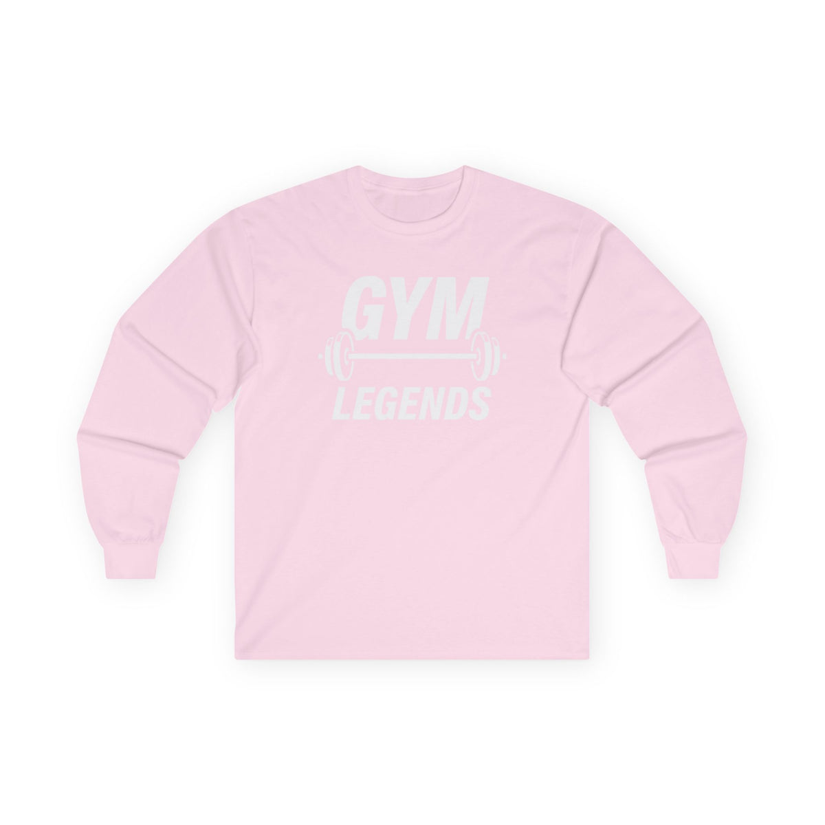 Gym Legends Long Sleeve Tee — Athletic Workout Shirt with Barbell Graphic