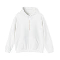 Minimal 'Breathe' Vertical Text Hoodie - Soft White Relaxed Sweatshirt