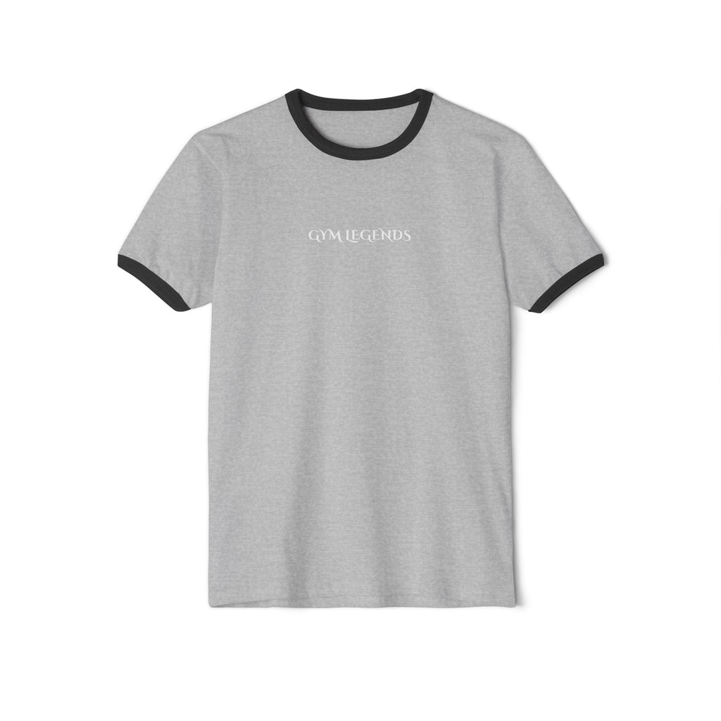 Ringer T-Shirt — "Gym Records" Minimal Retro Gym Tee