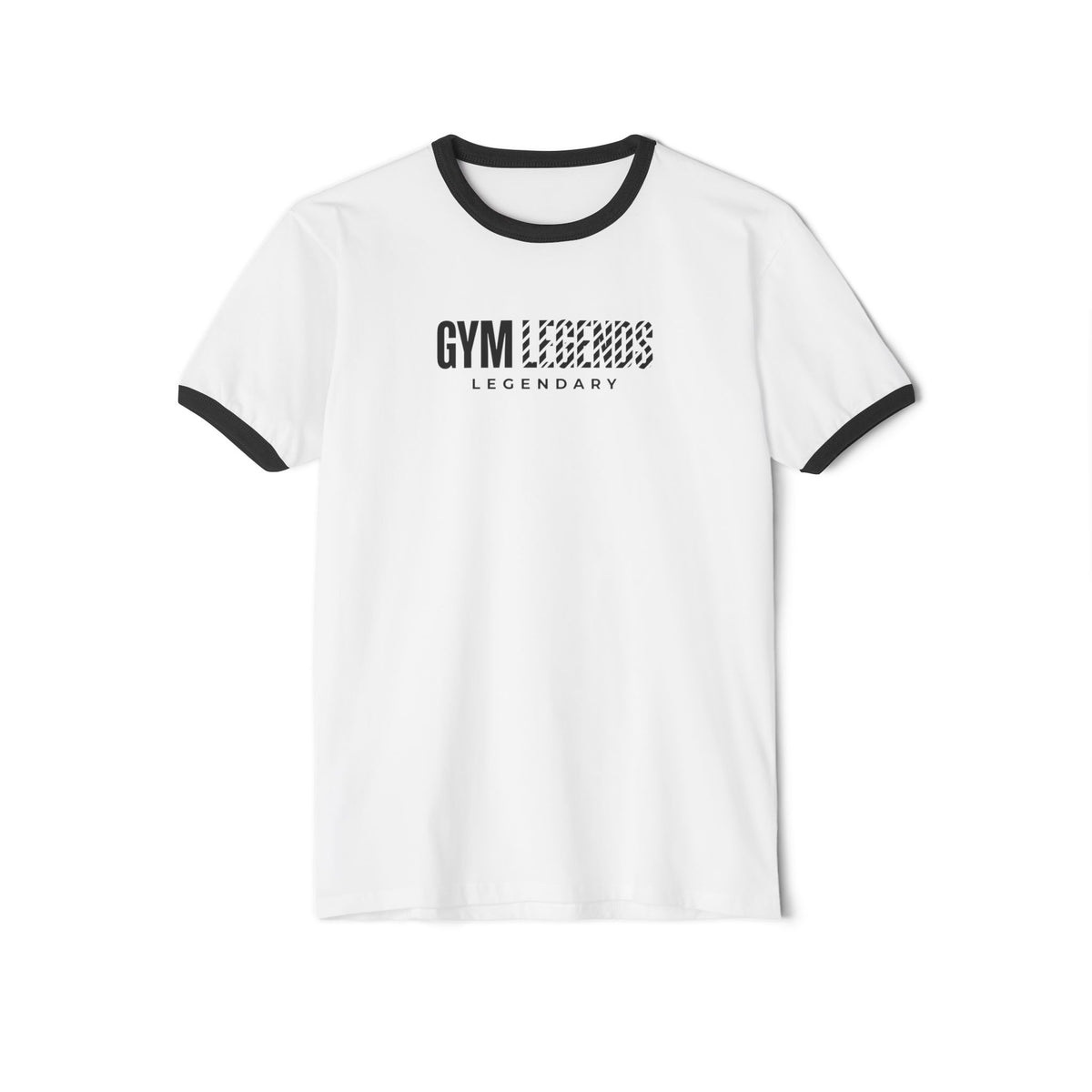 Gym Legends Ringer T-Shirt — 'Gym Legends' Retro Fitness Tee