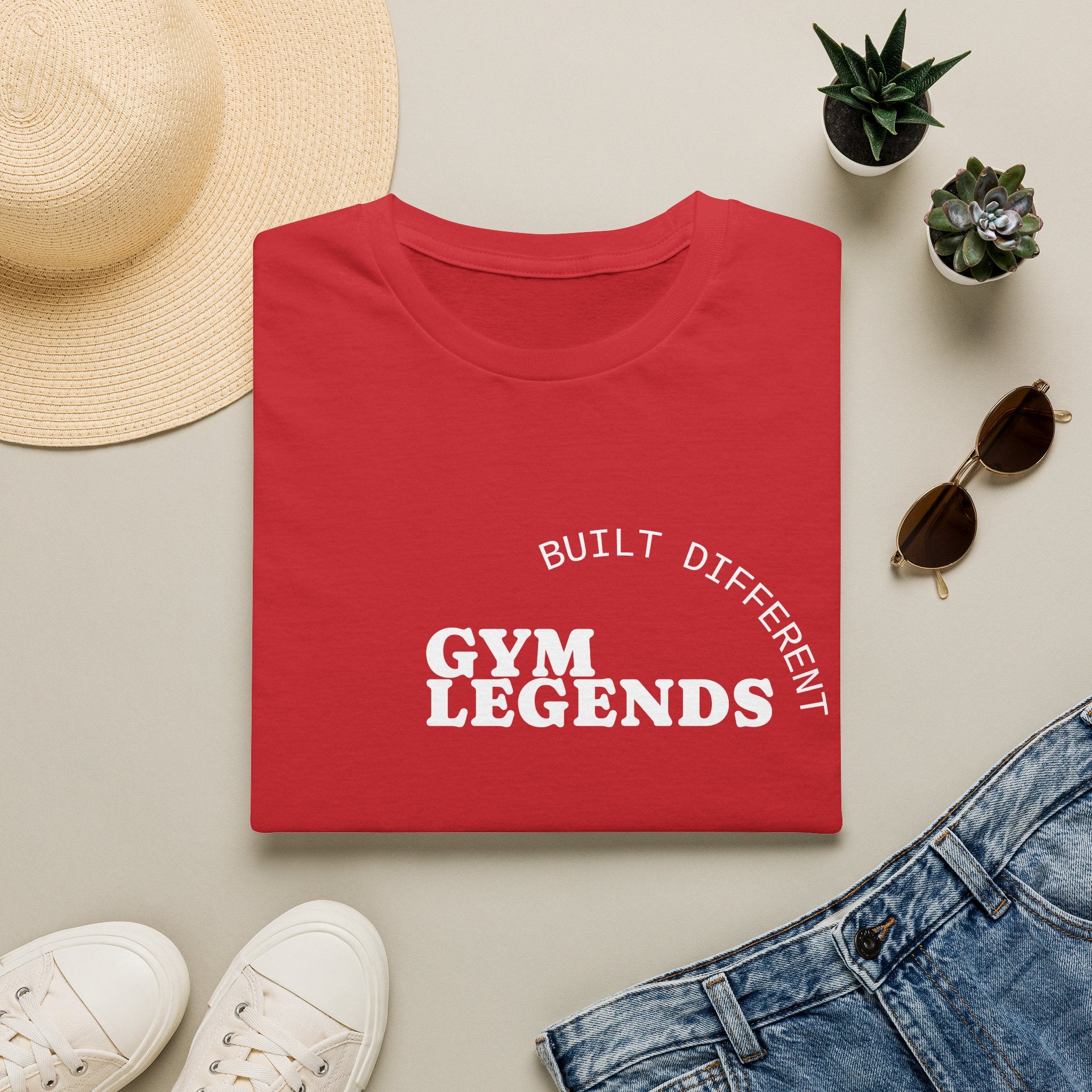 Gym Legends T‑Shirt — Built Different Athletic Workout Tee
