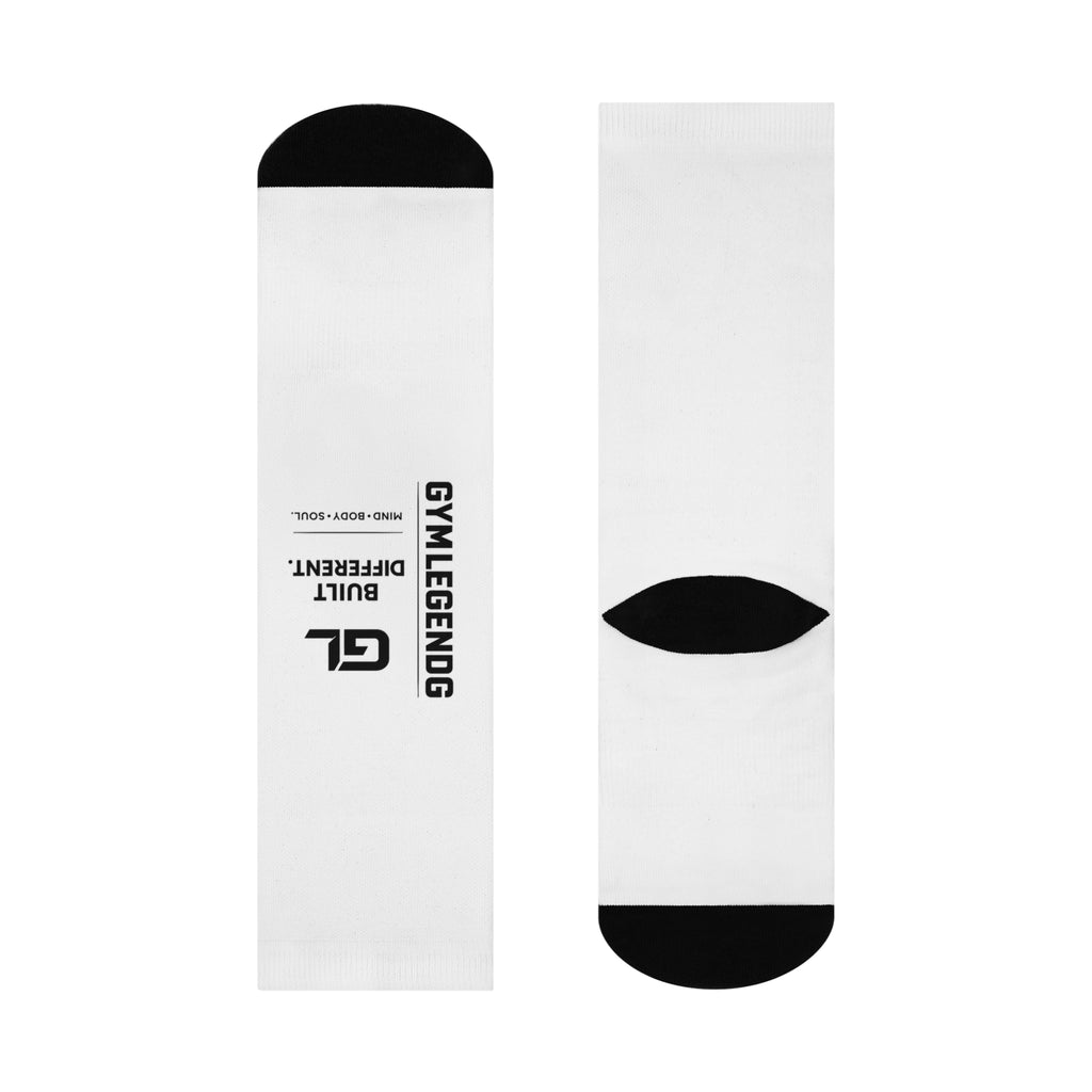 Gym Legends Elite Crew Socks White