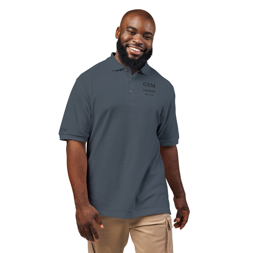 Embroidered 'GYM Legends' Polo Shirt — Classic Athletic Workwear