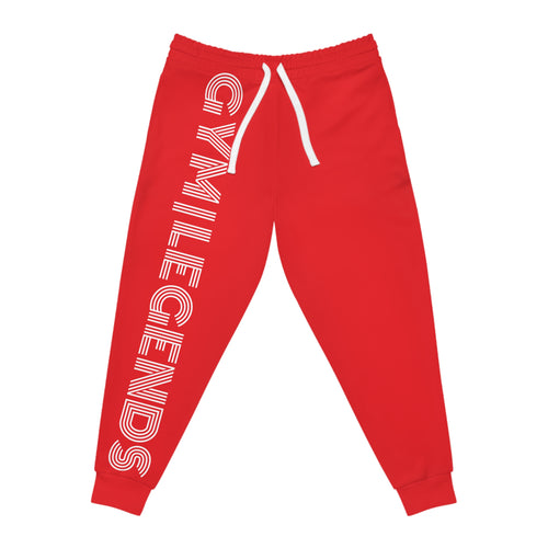 Copy of Copy of Copy of Athletic Joggers — Grey 'GYM LIFE' Vertical Logo Fitness Sweatpants