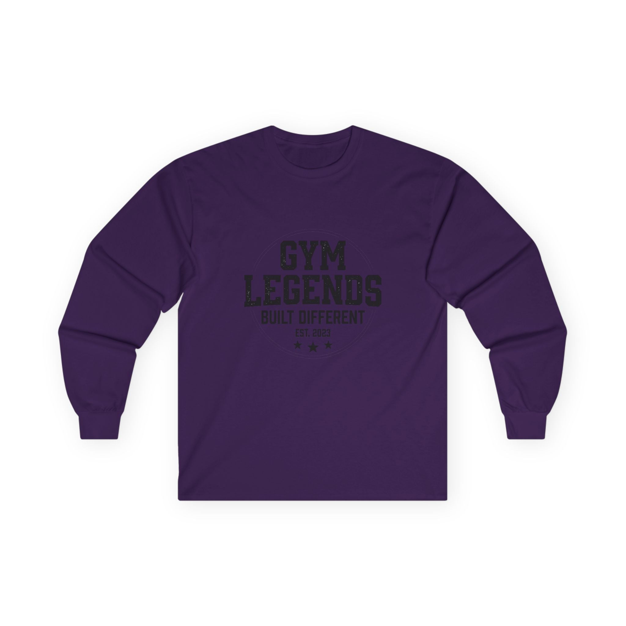 Gym Legends Long Sleeve Tee — "Built Different" Athletic Shirt