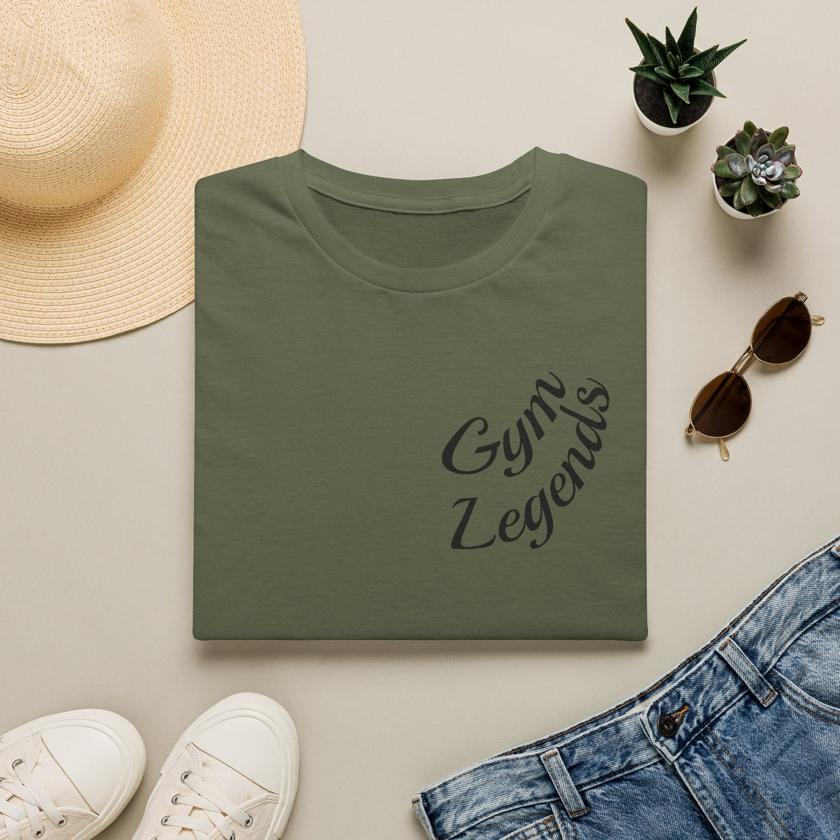 Gym Legends T-Shirt — Minimal Script Fitness Tee
