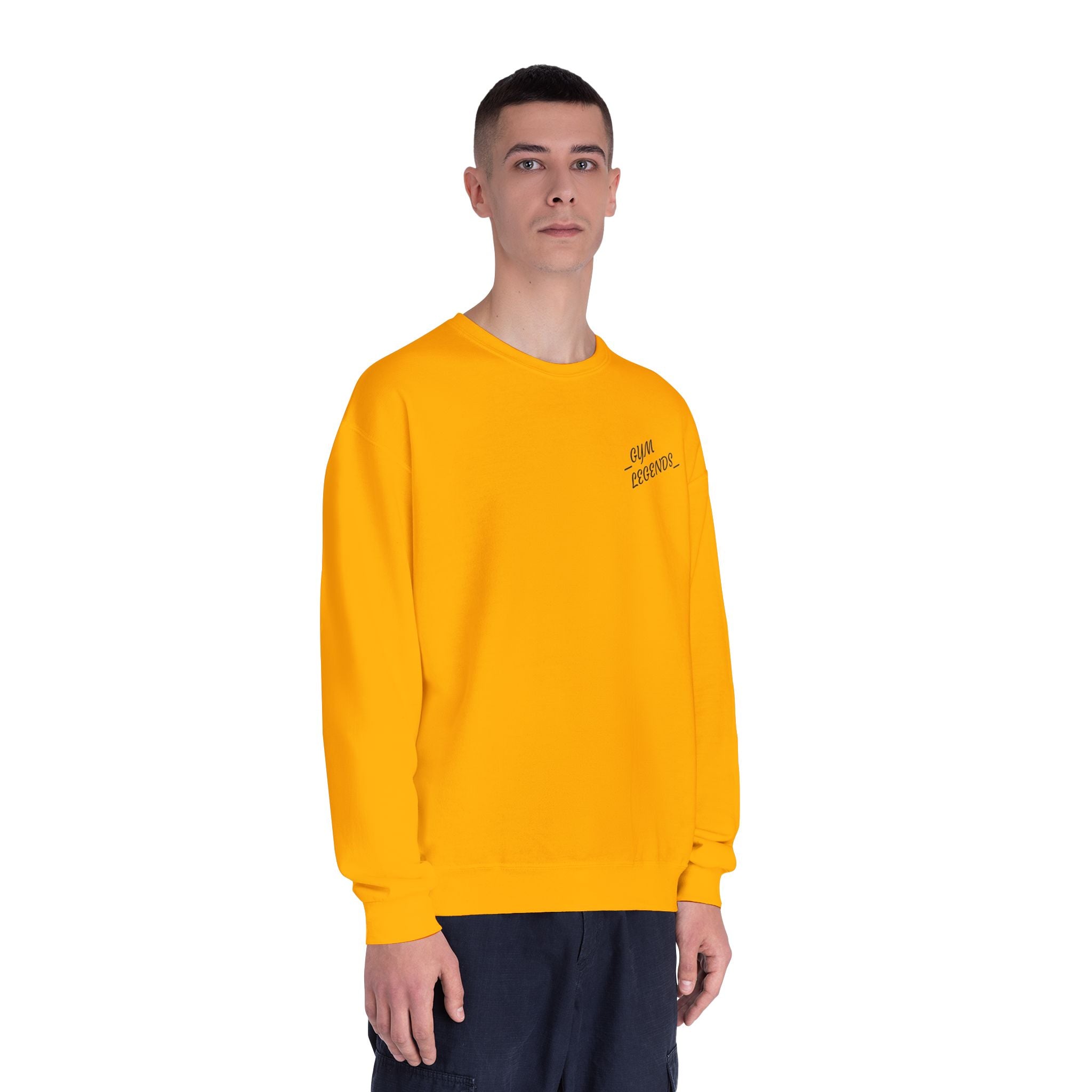 Gym Legends Crewneck Sweatshirt — "Gym, Legends" Motivational Fitness Pullover