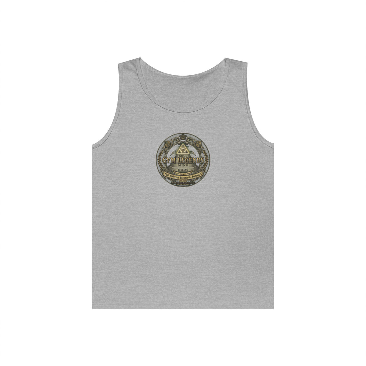 Vertical Script Tank Top — Minimalist 'Gym Legend' Fitness Tank