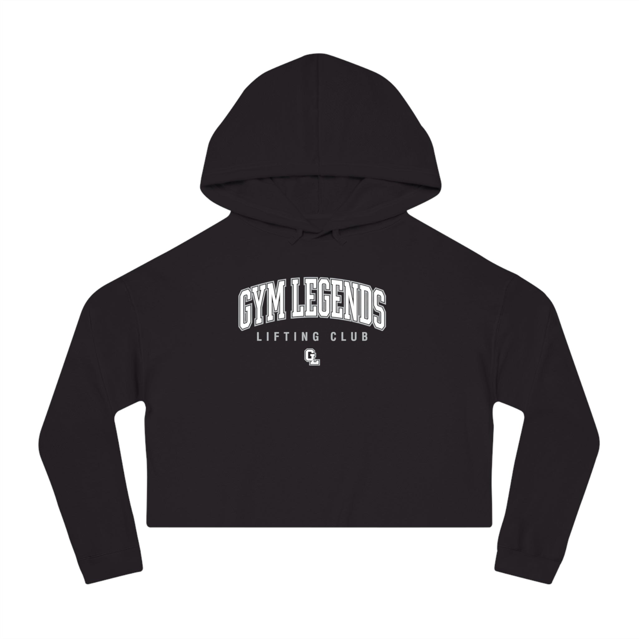 Gym Legends Cropped Hoodie — Women’s Camo Lifting Club Sweatshirt