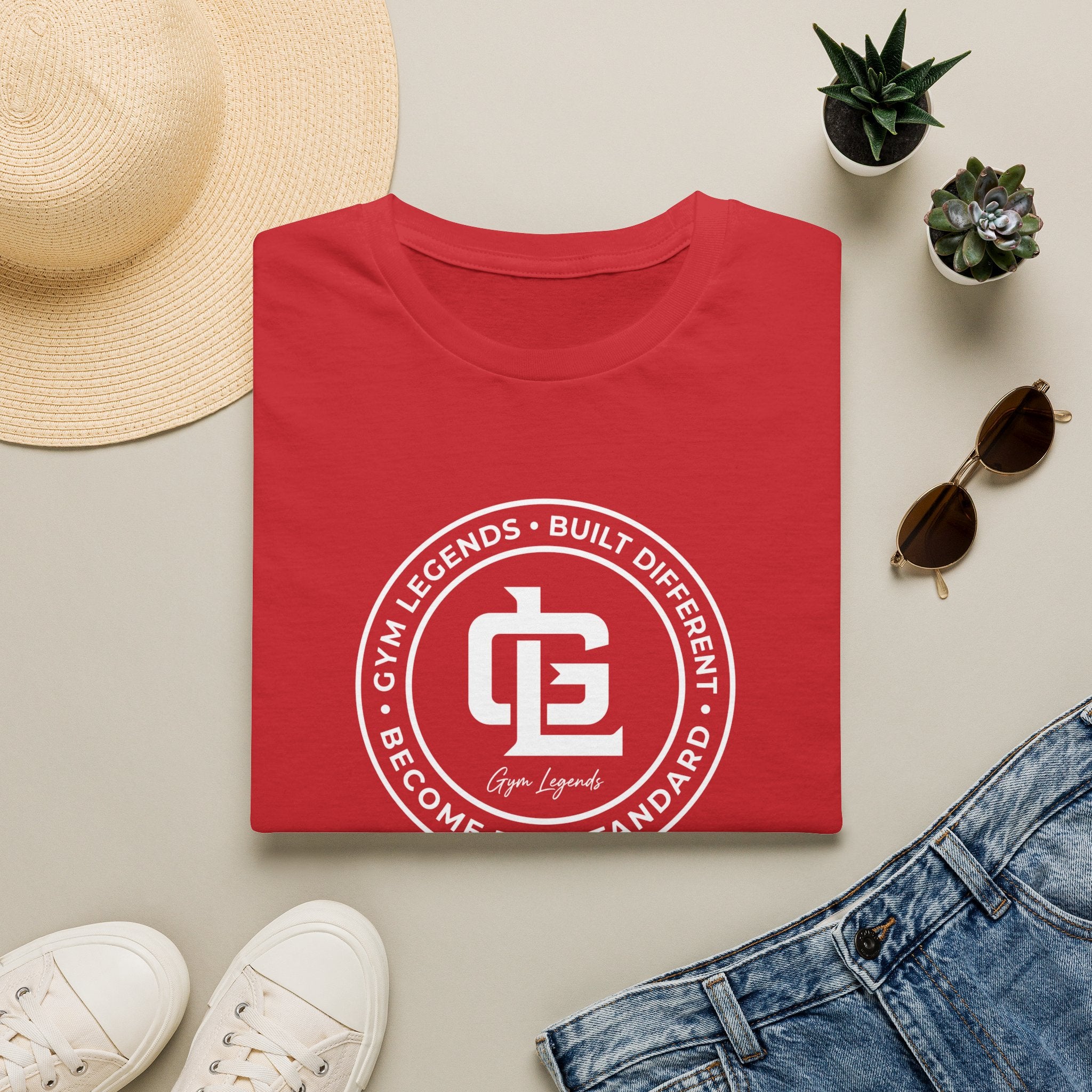 Gym Legends 'Built Different' T-Shirt — Fitness Logo Tee