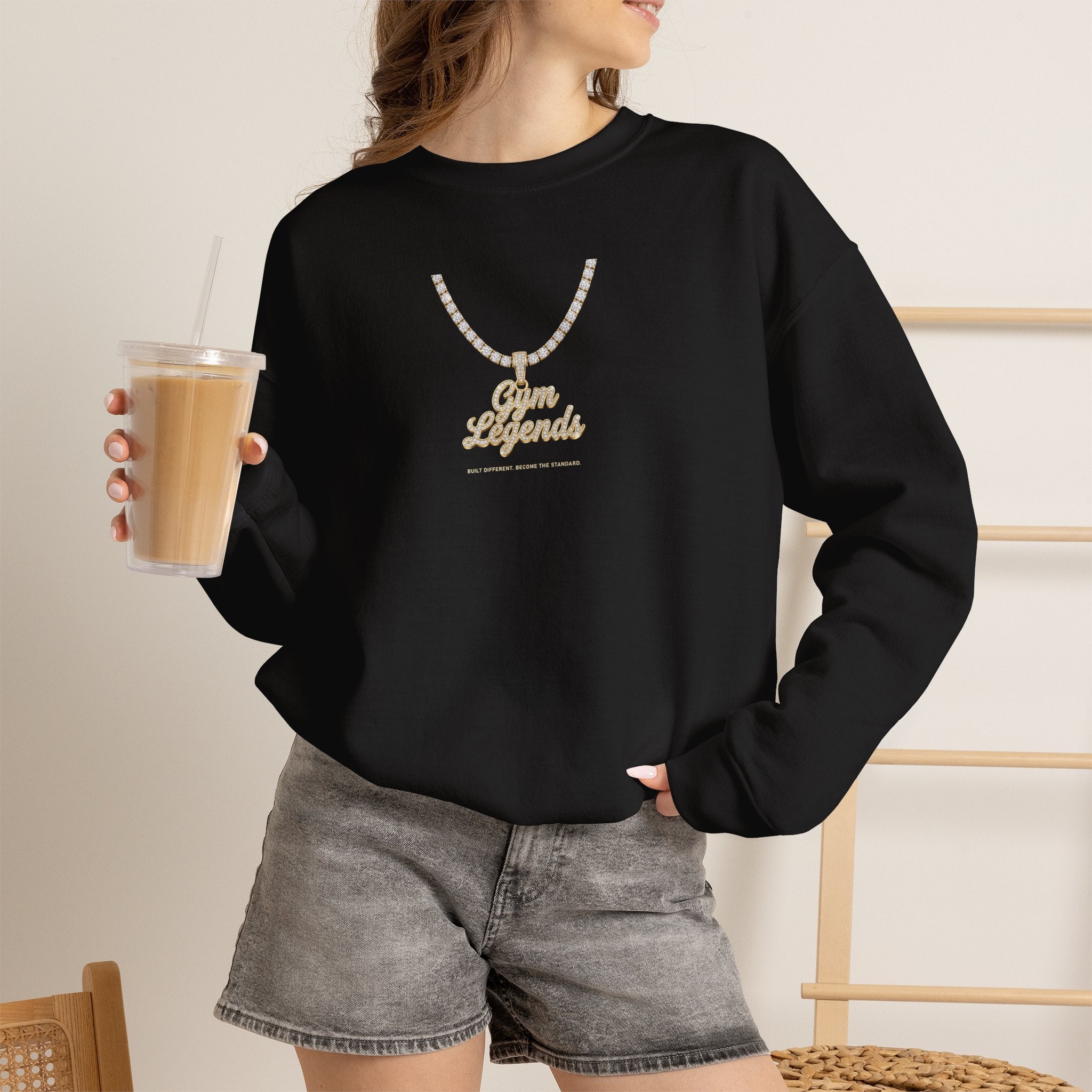 Gold Necklace 'Best Friends' Crewneck Sweatshirt