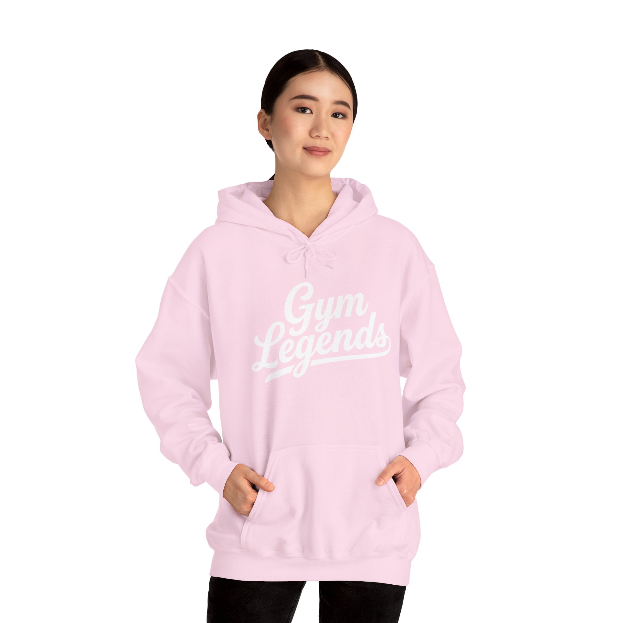 Gym Legends Hoodie — Retro Script Fitness Sweatshirt