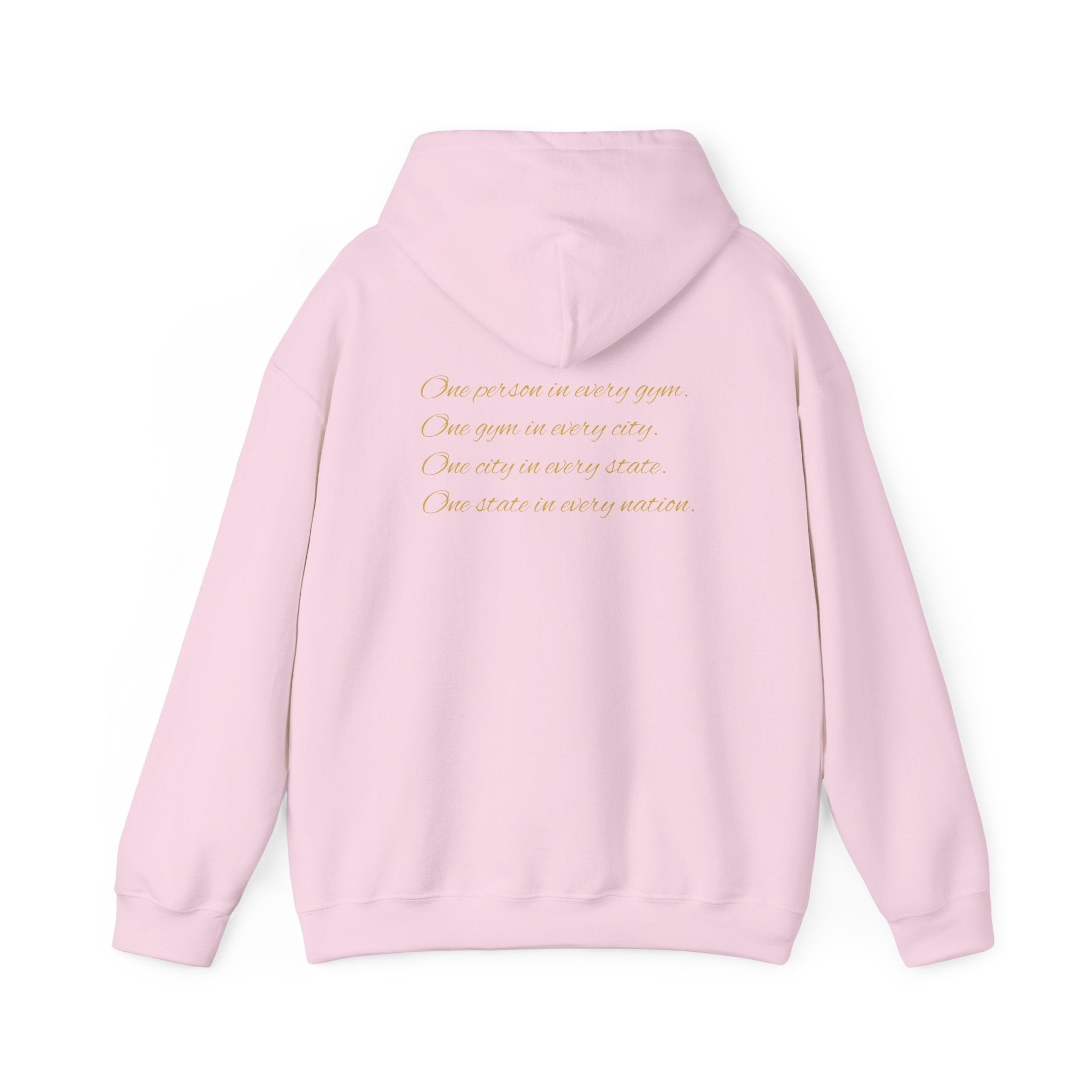 Gym Legend Hoodie — Minimal Gold Script Fitness Pullover