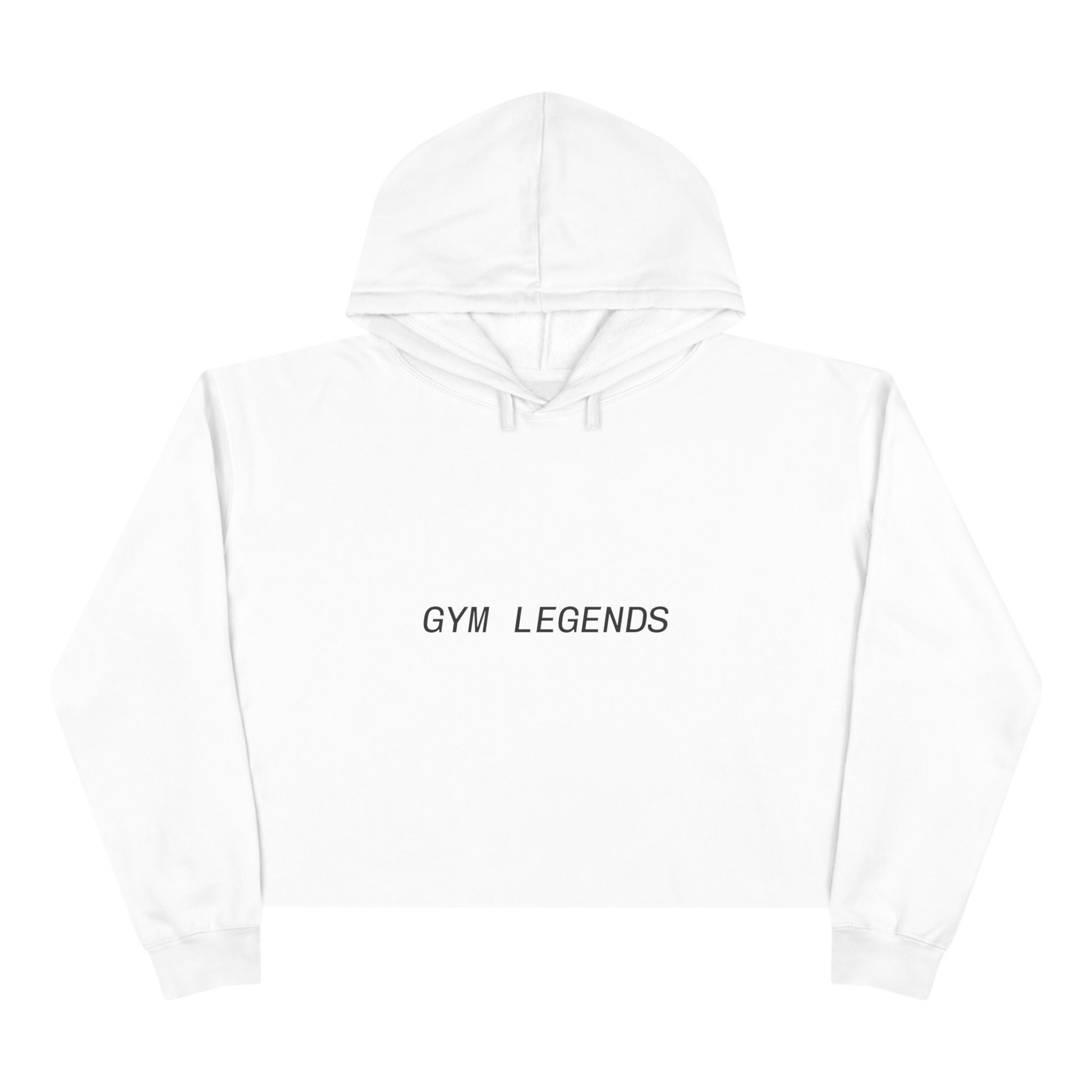 Gym Legends Crop Hoodie — Minimal Athletic Cropped Sweatshirt