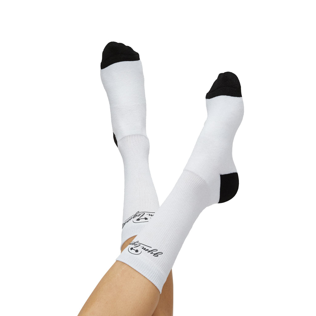Gym Legends Sublimation Socks — 'GYM' & 'LEGENDS' Athletic Crew Socks