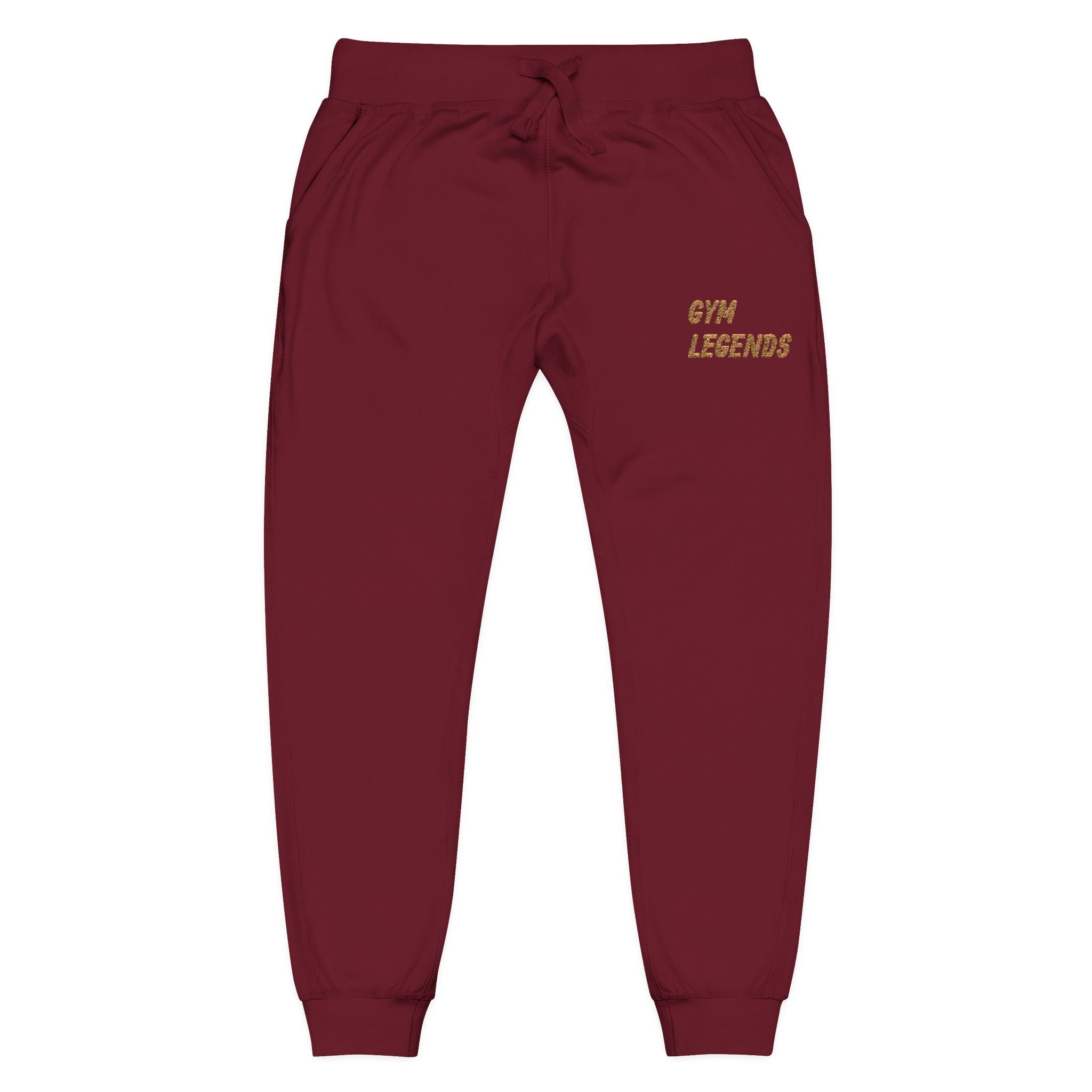 Embroidered "Gym Legend" Fleece Sweatpants — Cozy Athletic Joggers