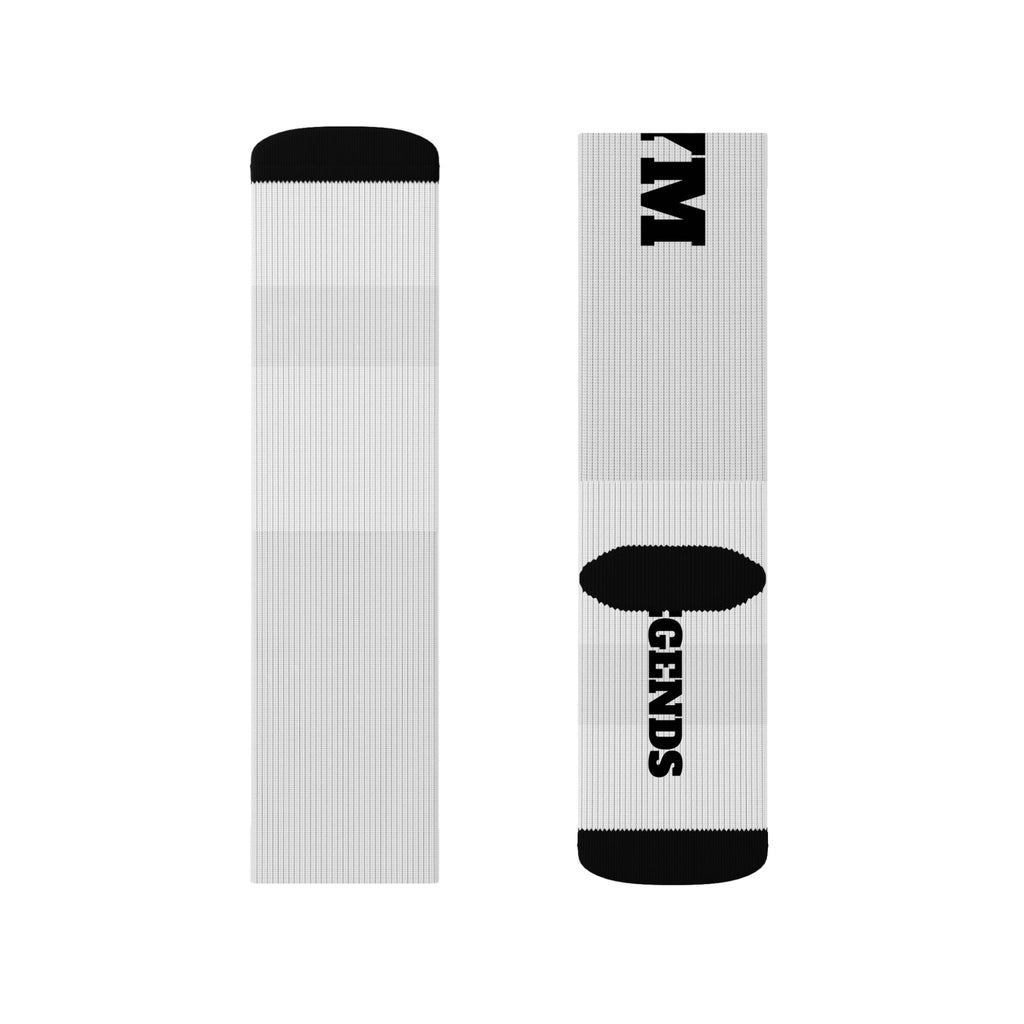 Gym Legends Sublimation Socks — 'GYM' & 'LEGENDS' Athletic Crew Socks
