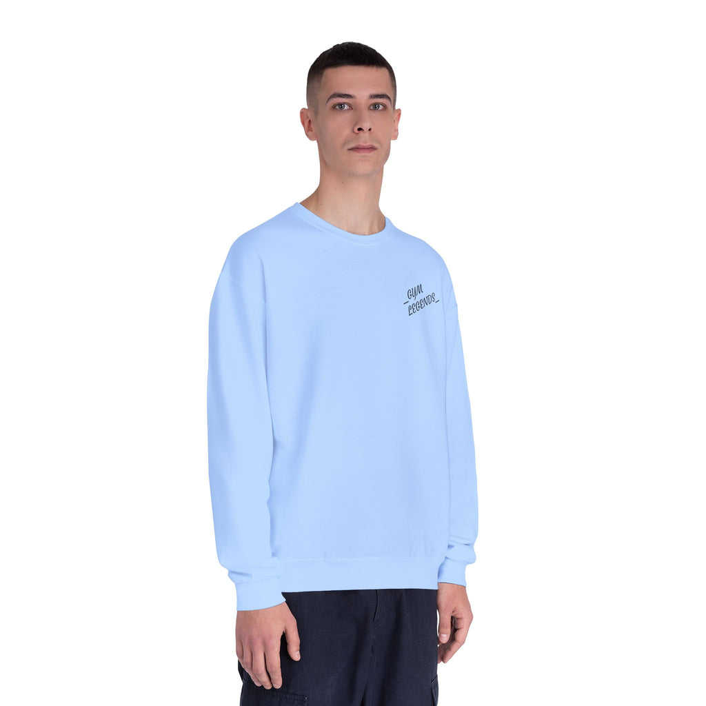 Gym Legends Crewneck Sweatshirt — "Gym, Legends" Motivational Fitness Pullover