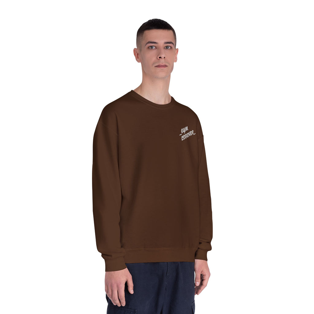 Gym Legends Crewneck Sweatshirt — "Gym, Legends" Motivational Fitness Pullover