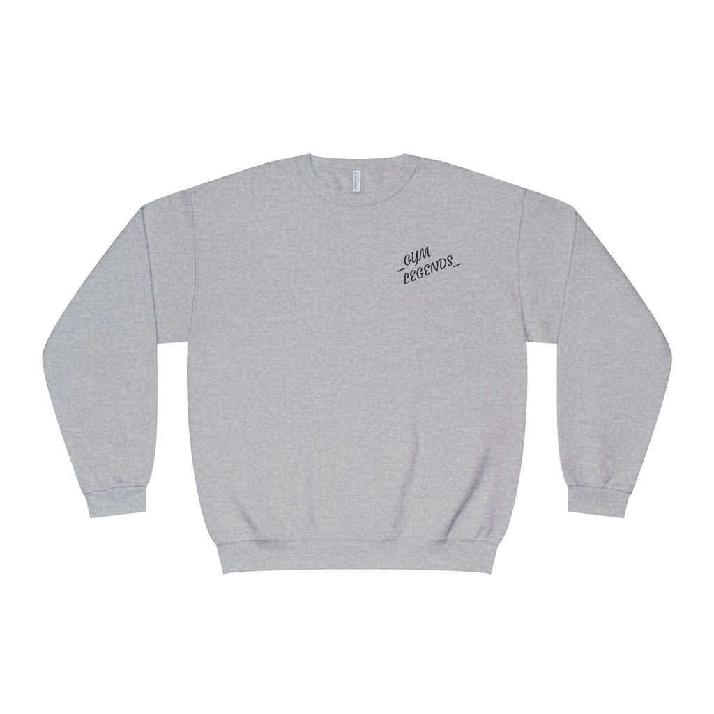 Gym Legends Crewneck Sweatshirt — "Gym, Legends" Motivational Fitness Pullover