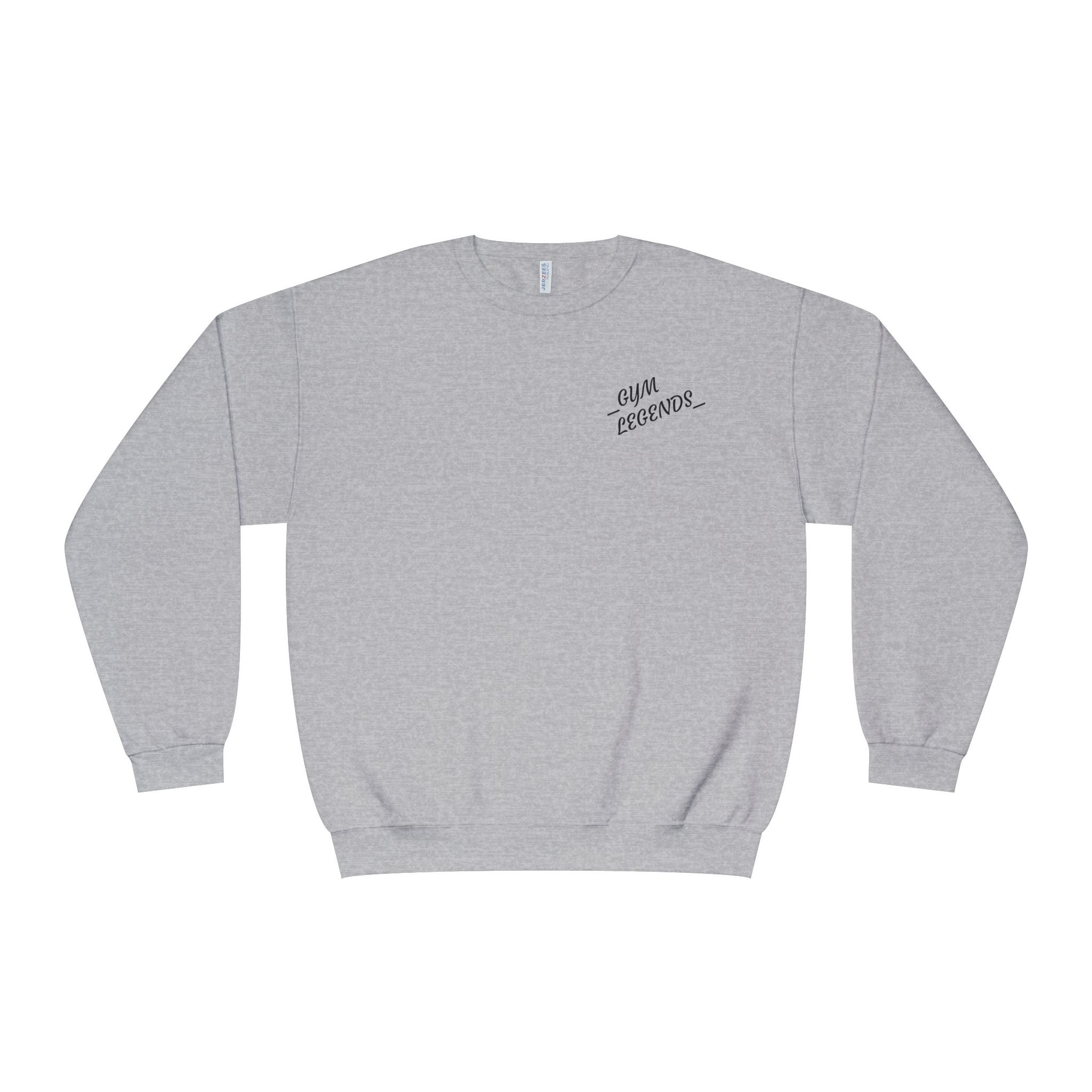 Gym Legends Crewneck Sweatshirt — "Gym, Legends" Motivational Fitness Pullover