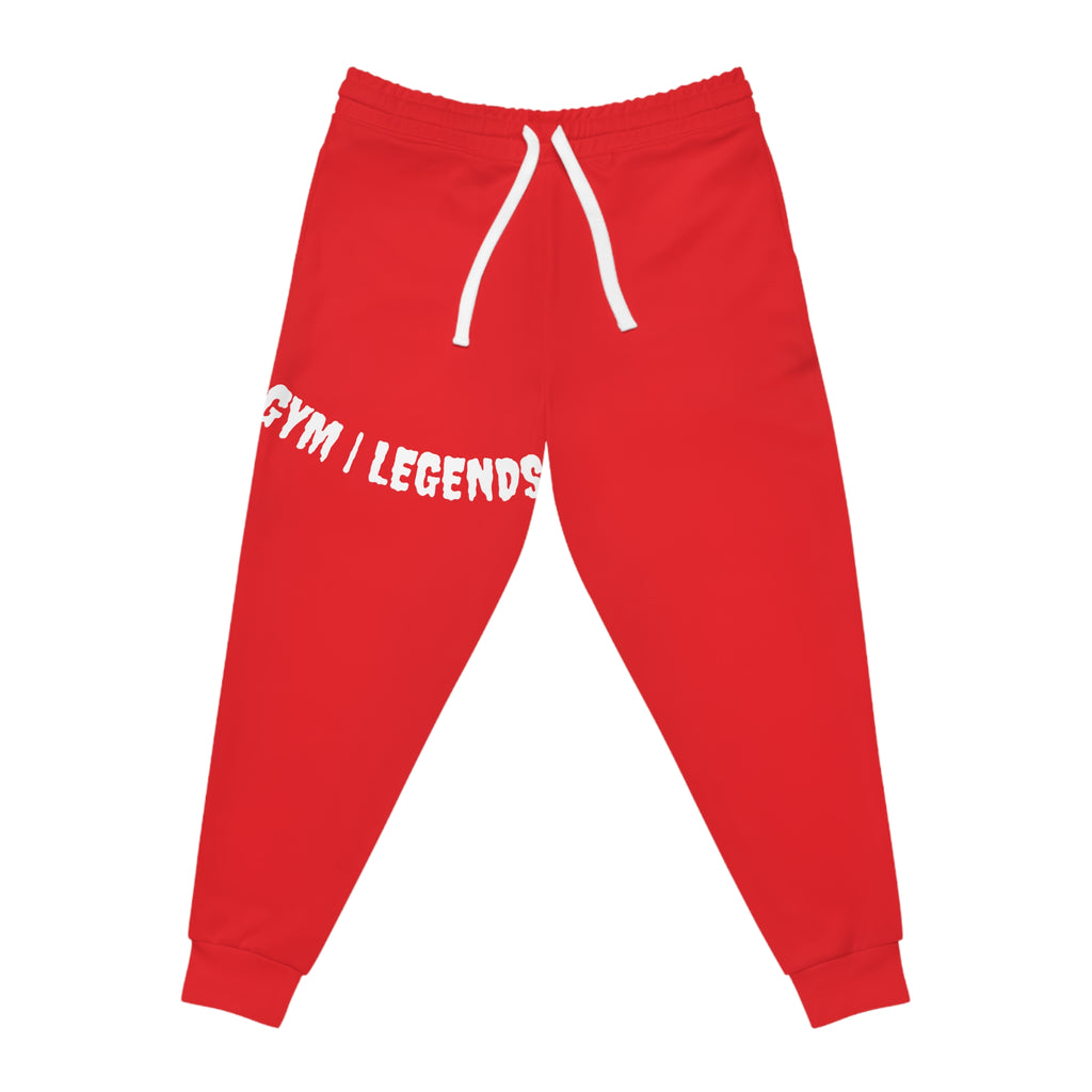 Gym Legends Athletic Joggers — Red Performance Sweatpants