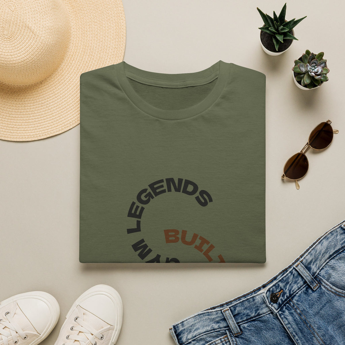 Legends Built Different T-Shirt — Circular Graphic Tee for Athletes & Trendsetters