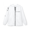 Gym legends Windbreaker Jacket - 'Gym | Legends' Minimal White Hooded Athletic Windbreaker