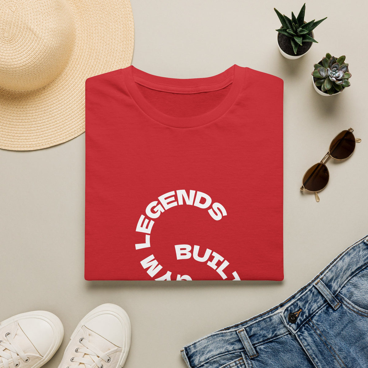 Legends Built Different T-Shirt — Circular Graphic Tee for Athletes & Trendsetters