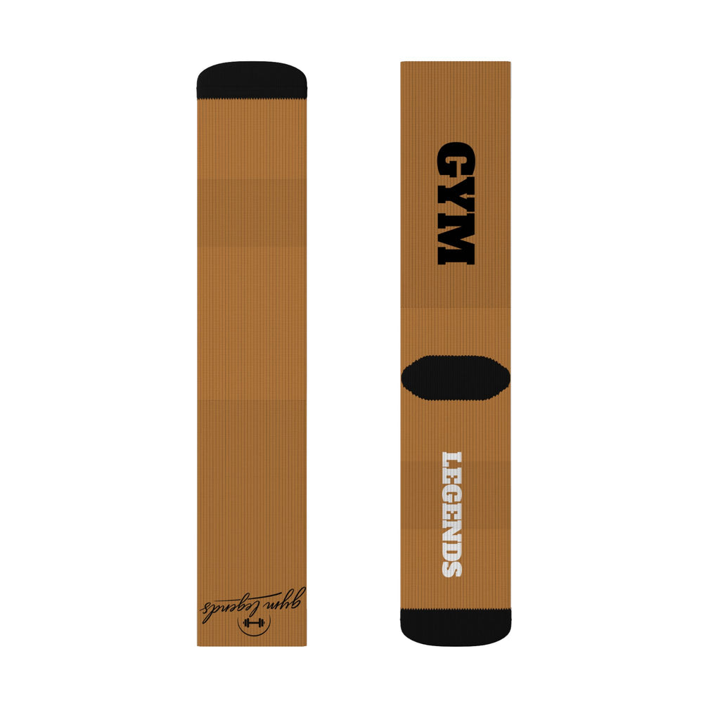 Copy of Gym Legends Sublimation Socks Gold fish— 'GYM' & 'LEGENDS' Athletic Crew Socks