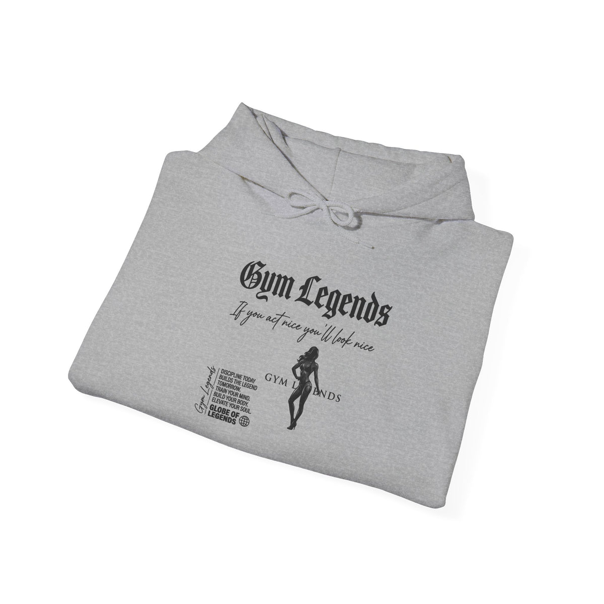 Gym Legends Hoodie — Vintage Gym Silhouette Sweatshirt