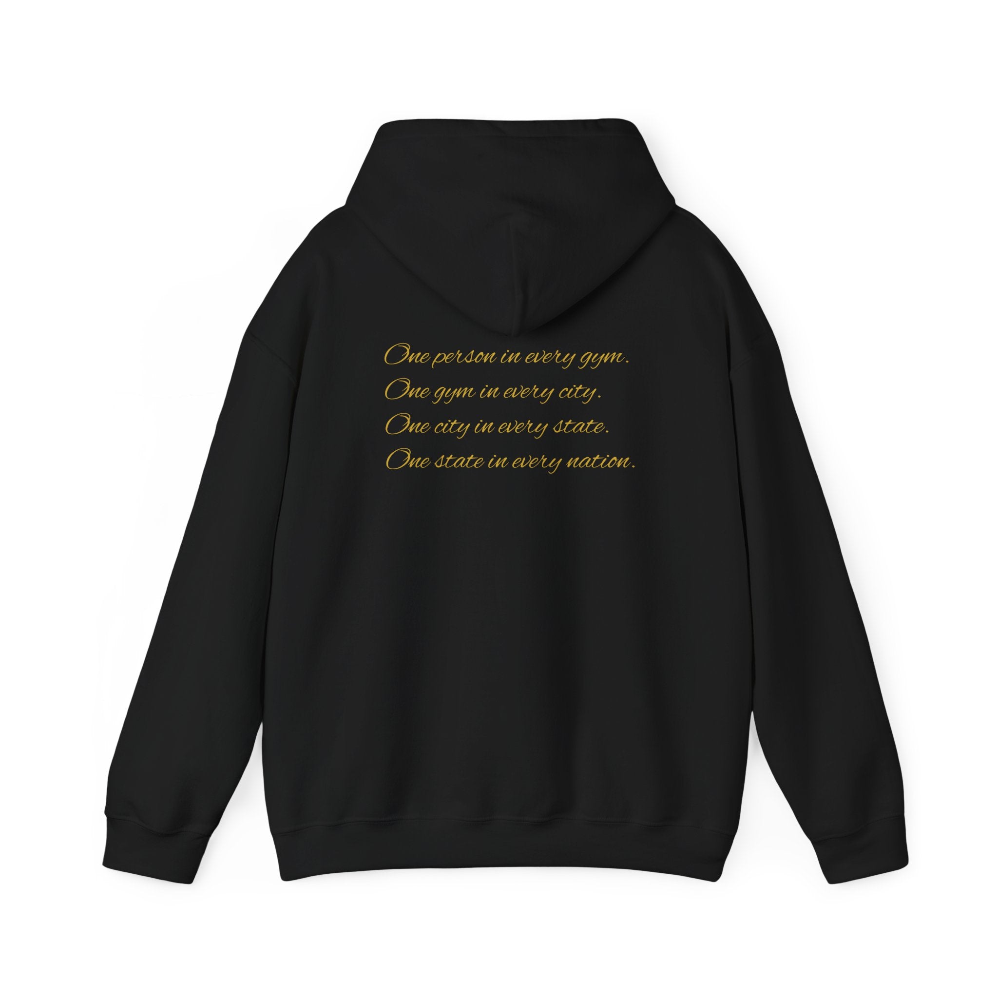 Gym Legend Hoodie — Minimal Gold Script Fitness Pullover