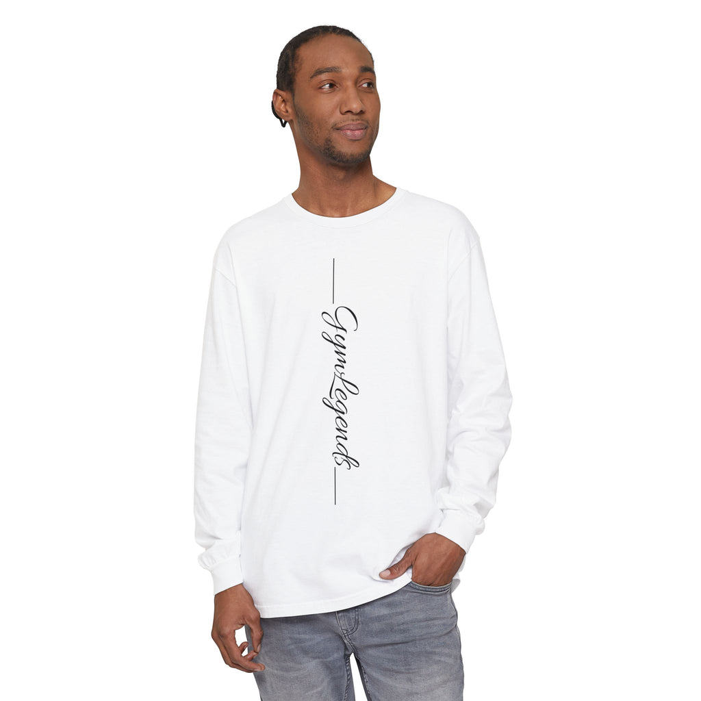 Long Sleeve Tee - 'Gym Legends' Vertical Script
