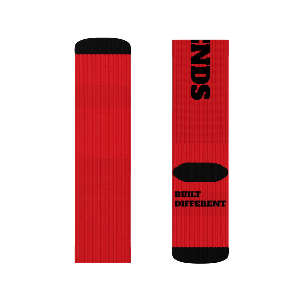 Gym Legends Sublimation Socks red elite — 'GYM' & 'LEGENDS' Athletic Crew Socks
