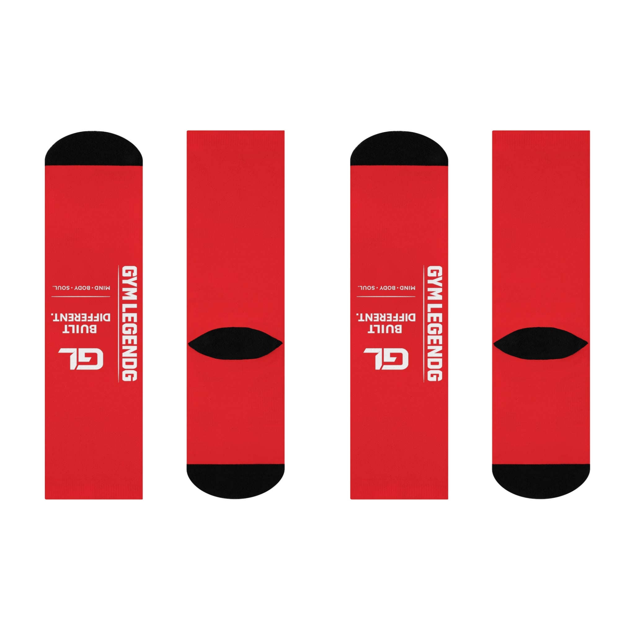 Gym Legends Elite Crew Socks Red