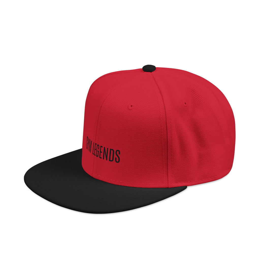 GYM LEGENDS Snapback Hat - 'Legends' Minimal Black/Red Cap