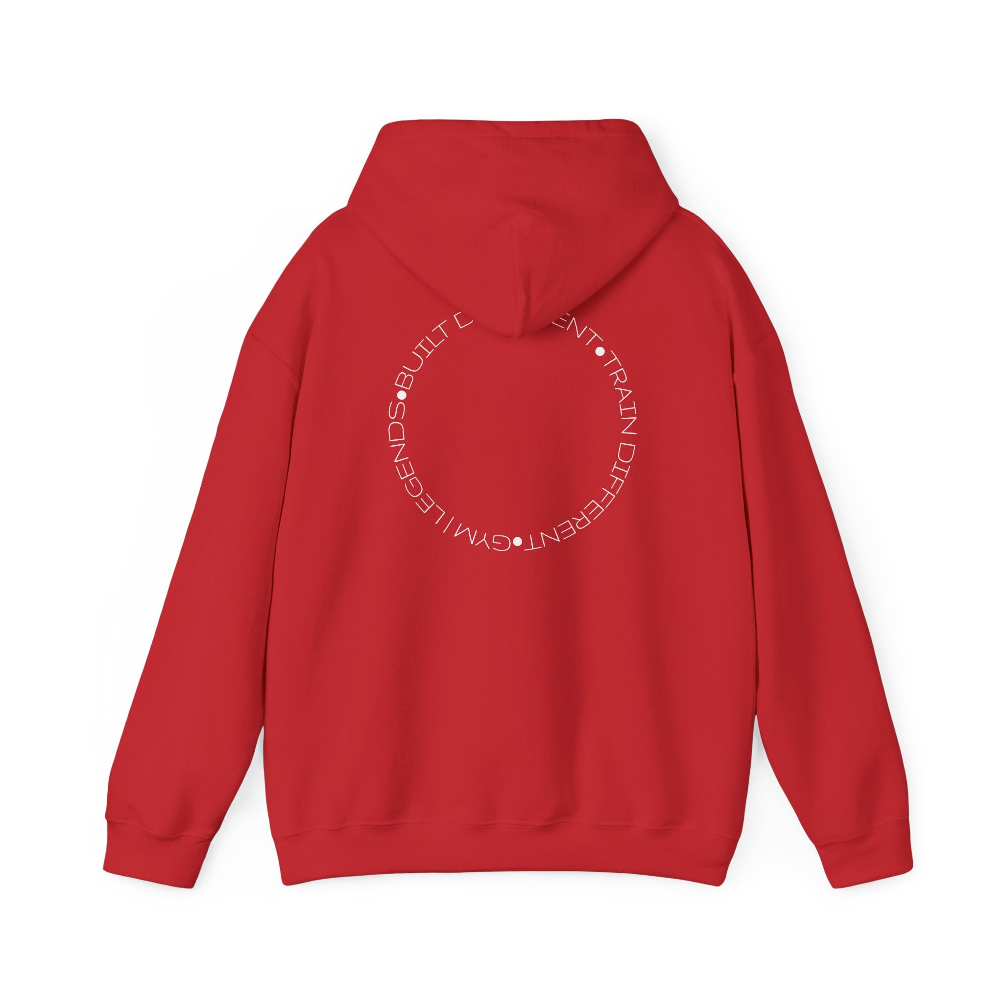 Gym Legends Hoodie — Minimal White 'Good Vibes' Circle Back Print