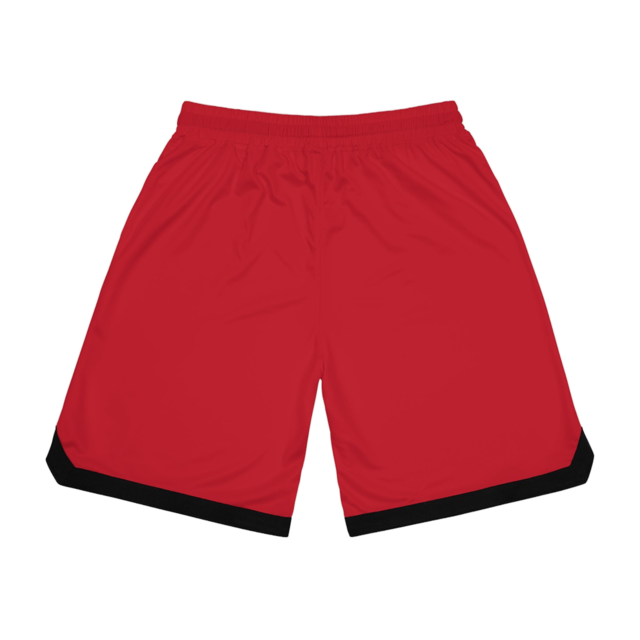 Gym Legends Basketball Shorts — Red Ribbed Athletic Shorts