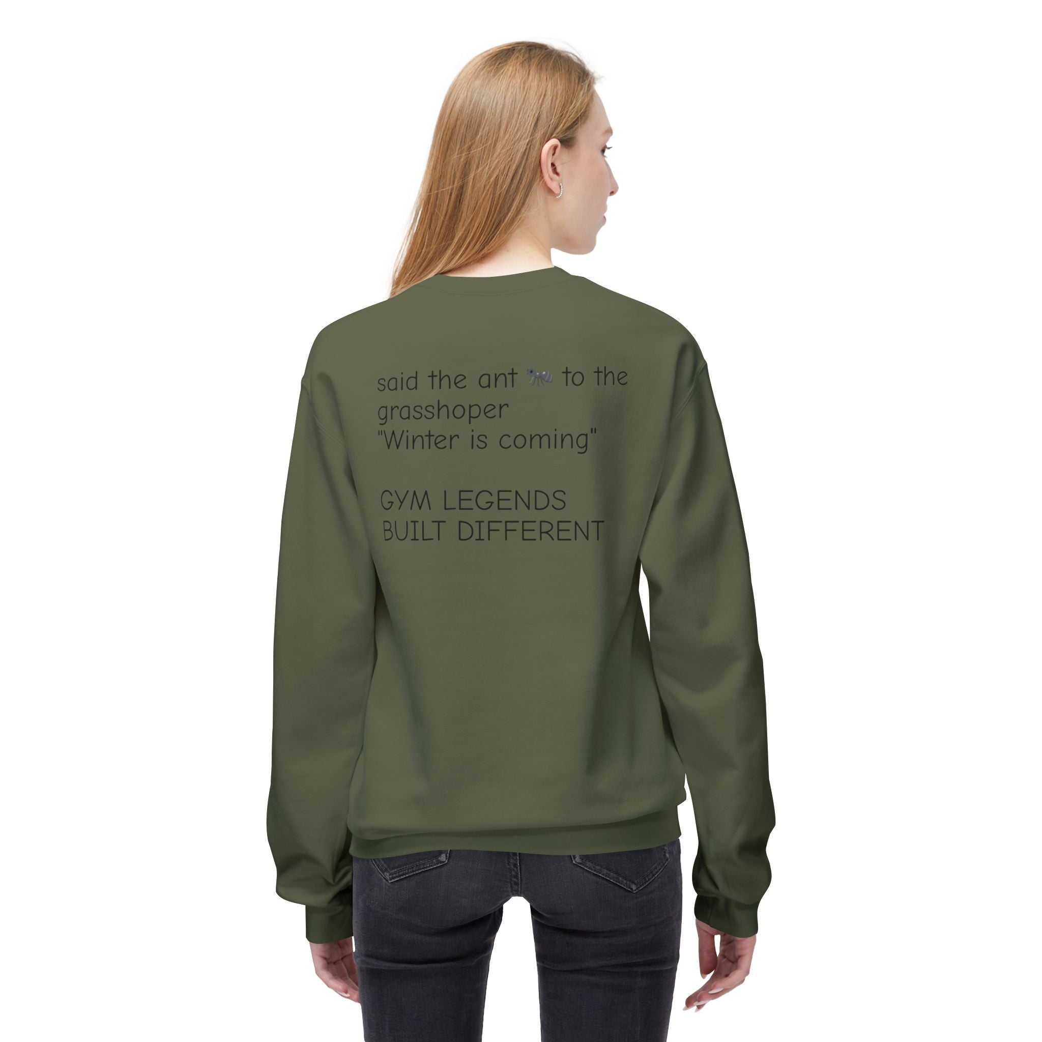 Gym Legends Crewneck Sweatshirt — "Gym Legends Built Different" Athletic Motivational Pullover