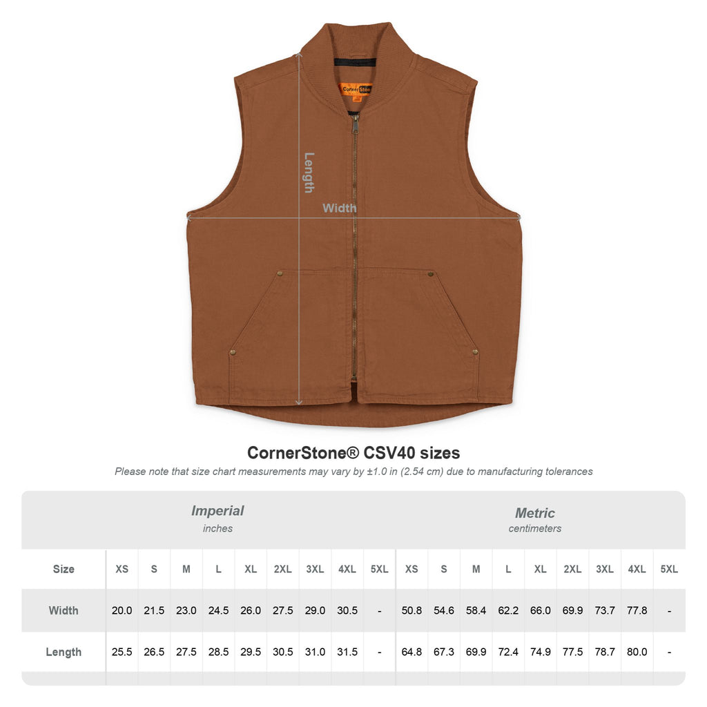 Embroidery Gym legends Duck Cloth Work Vest — Durable Washed Canvas Utility Vest